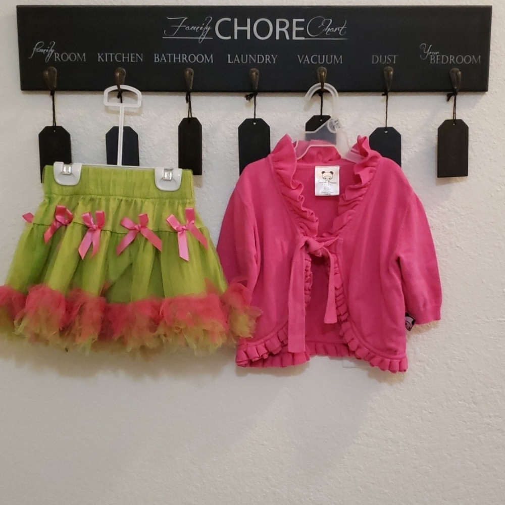 Girls Servane Barrau matching tutu & cardi set 4/5